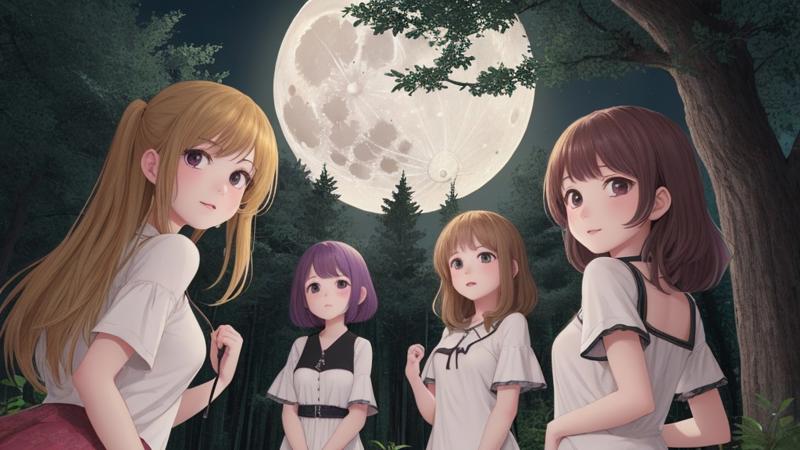 00387-4girls multiple girls forest night full moon.jpg